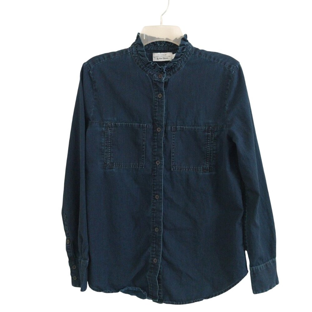 & Other Stories Dark Indigo Button-Down Denim Shirt
